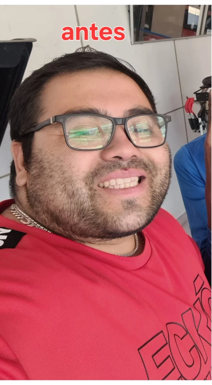 Cliente Edgardo antes de su transformación física